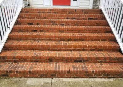 Stairs after pressure washing