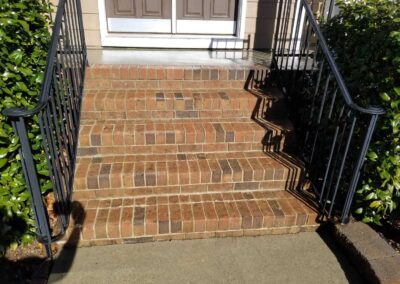 Stairs after pressure washing